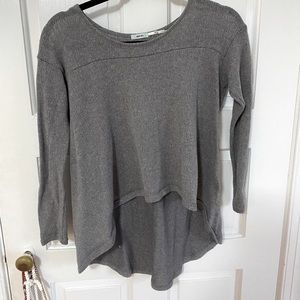 grey high low sweater